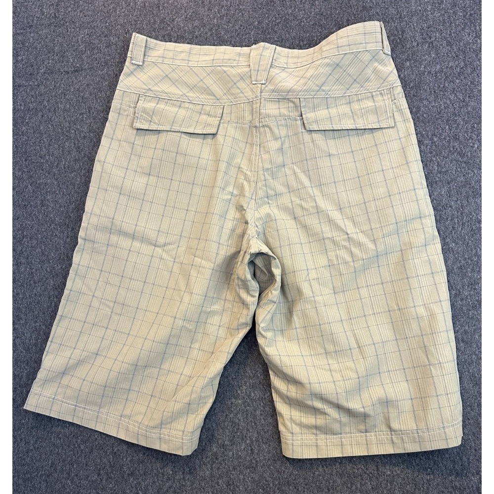 Mountain Hardwear Plaid Grid 13.5" Long Inseam Chino Shorts Beige Men's Size 36 - Picture 9 of 15